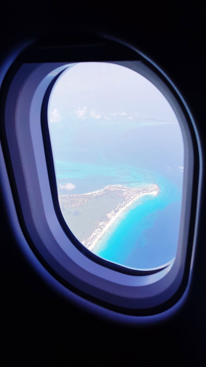 AERIAL VIEW OF AIRPLANE WINDOW