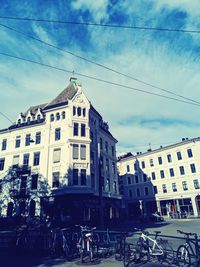 Low angle view of buildings against sky