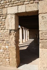 Shadow of historic building