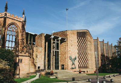 Exterior of historic building against sky