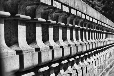 Close-up of carvings on concrete wall