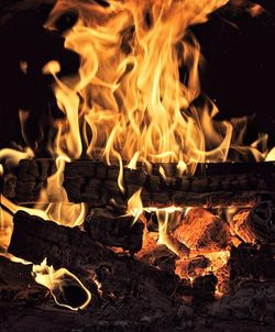 Close-up of bonfire