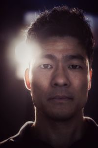 Close-up portrait of young man