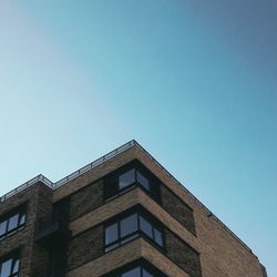 Low angle view of building against clear sky