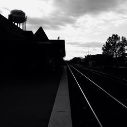 Railroad track against sky