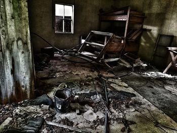 Interior of abandoned house