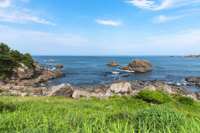 Scenic view of sea against sky