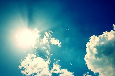 Low angle view of cloudy sky