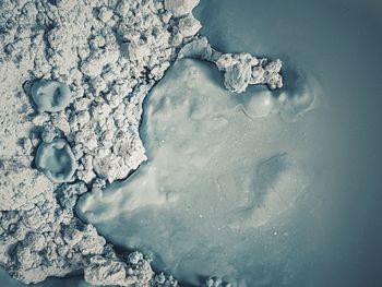 Full frame shot of frozen water