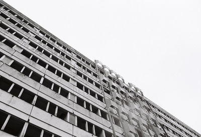 Low angle view of building against clear sky