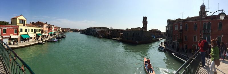 Panoramic shot of grand canal against sky