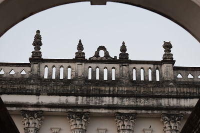 Low angle view of historic building against sky