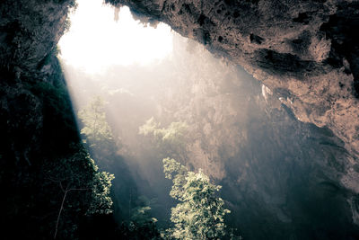 Scenic view of waterfall