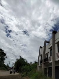 Low angle view of buildings against sky