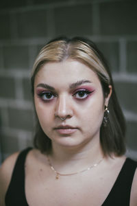 Close-up portrait of woman