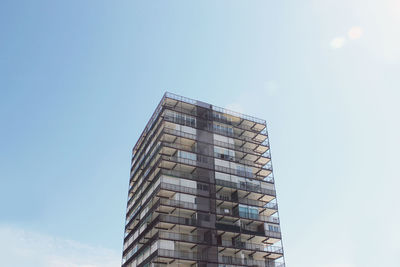 Low angle view of modern building against sky