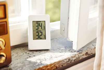 Close-up of thermostat