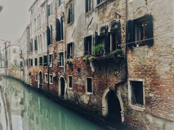 View of old building in canal