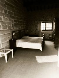 High angle view of empty chairs in room