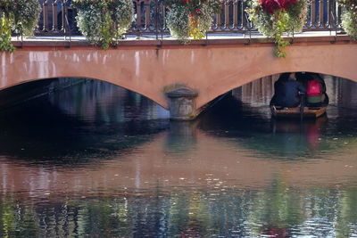 Arch bridge over river