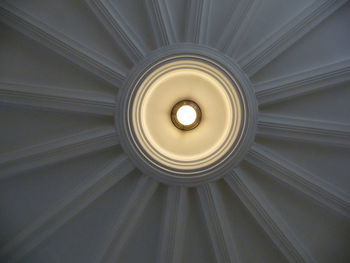 Low angle view of illuminated ceiling