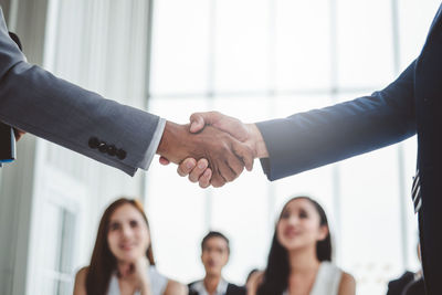 Group of people with hands