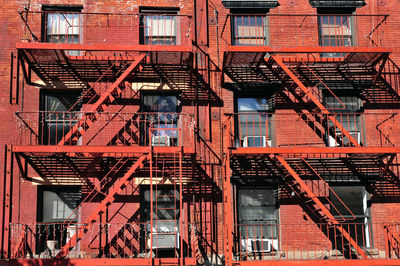 Low angle view of red building