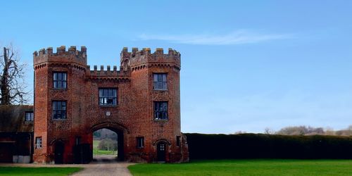 Old building against blue sky lullingstone castle