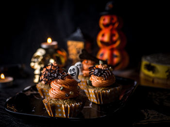 Close-up of cake on table