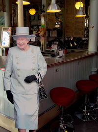 Woman in restaurant