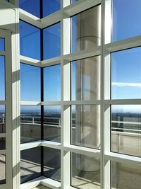 Blue sky seen from window