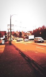 Buildings against clear sky