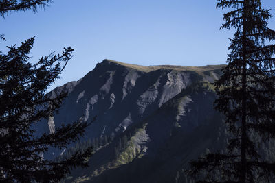 Low angle view of mountain against sky