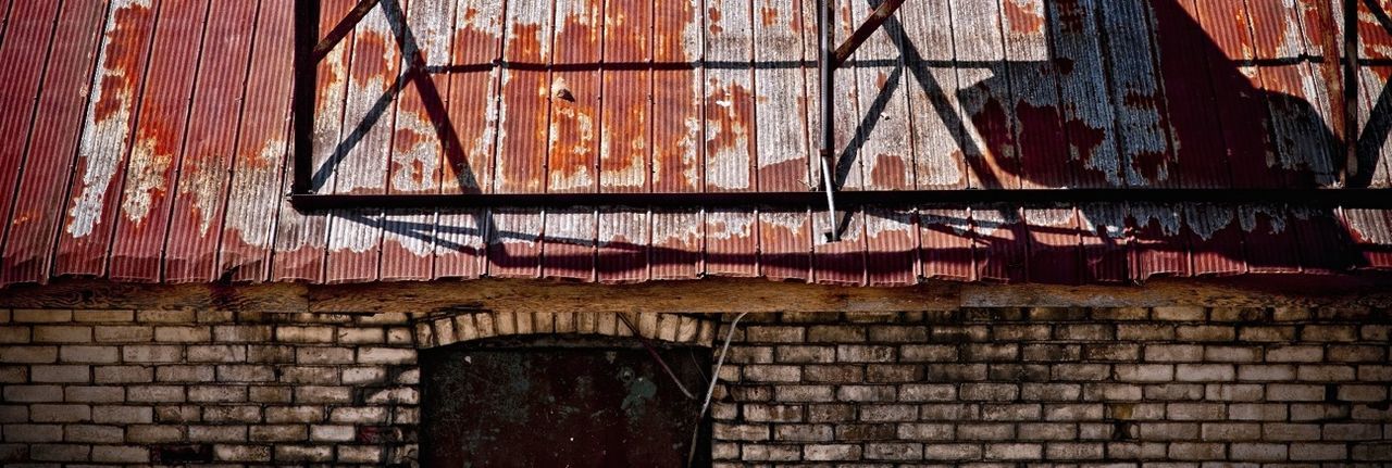 architecture, built structure, brick wall, building exterior, abandoned, wall - building feature, damaged, old, window, obsolete, weathered, house, deterioration, run-down, wall, bad condition, no people, pattern, full frame, low angle view