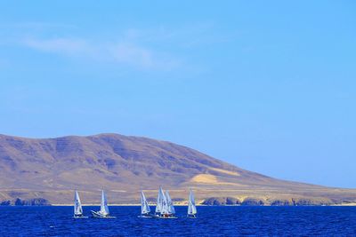 Boats in sea