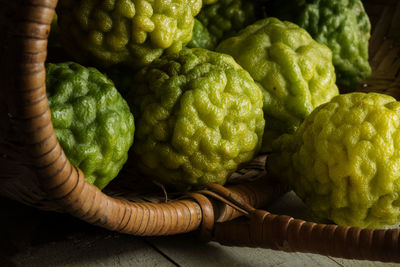 High angle view of vegetables on table