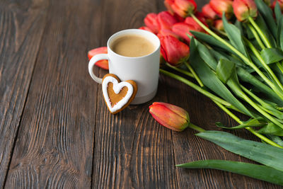 Close-up of coffee on table