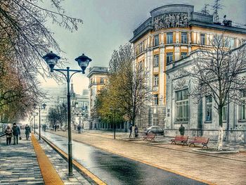 City street against clear sky