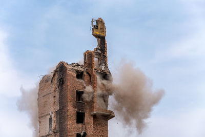 Low angle view of historic building against sky