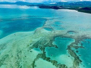 High angle view of sea shore