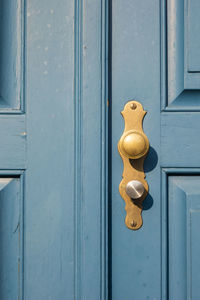 Close-up of closed door