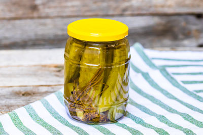Close-up of drink on table