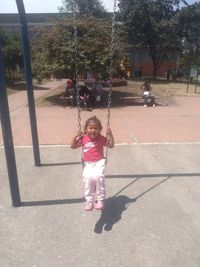 Cute girl in park