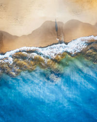 Panoramic shot of sea waves against sky