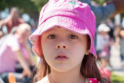 Close-up portrait of cute girl