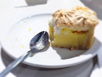 Close-up of ice cream in plate