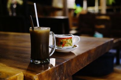 Close-up of drink on table in restaurant