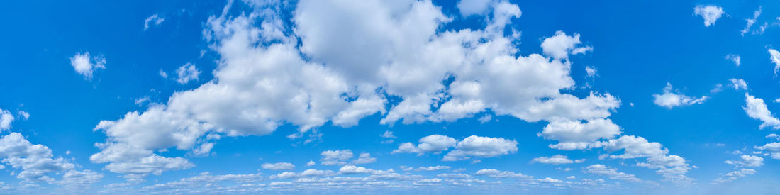 Low angle view of clouds in blue sky