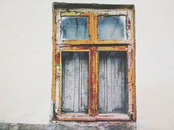 Close-up of window of house