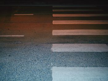 High angle view of zebra crossing